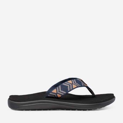 Teva Voya - Men's Teva Flip Flops - Dark Grey | India (FWDZ30451)